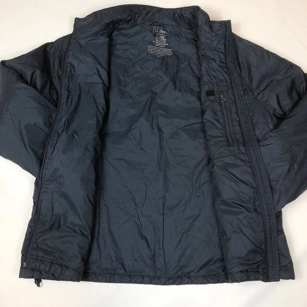 LL Bean Womens Primaloft Navy Blue Full Zip Puffer Jacket Size XL 290586 - Picture 3 of 9